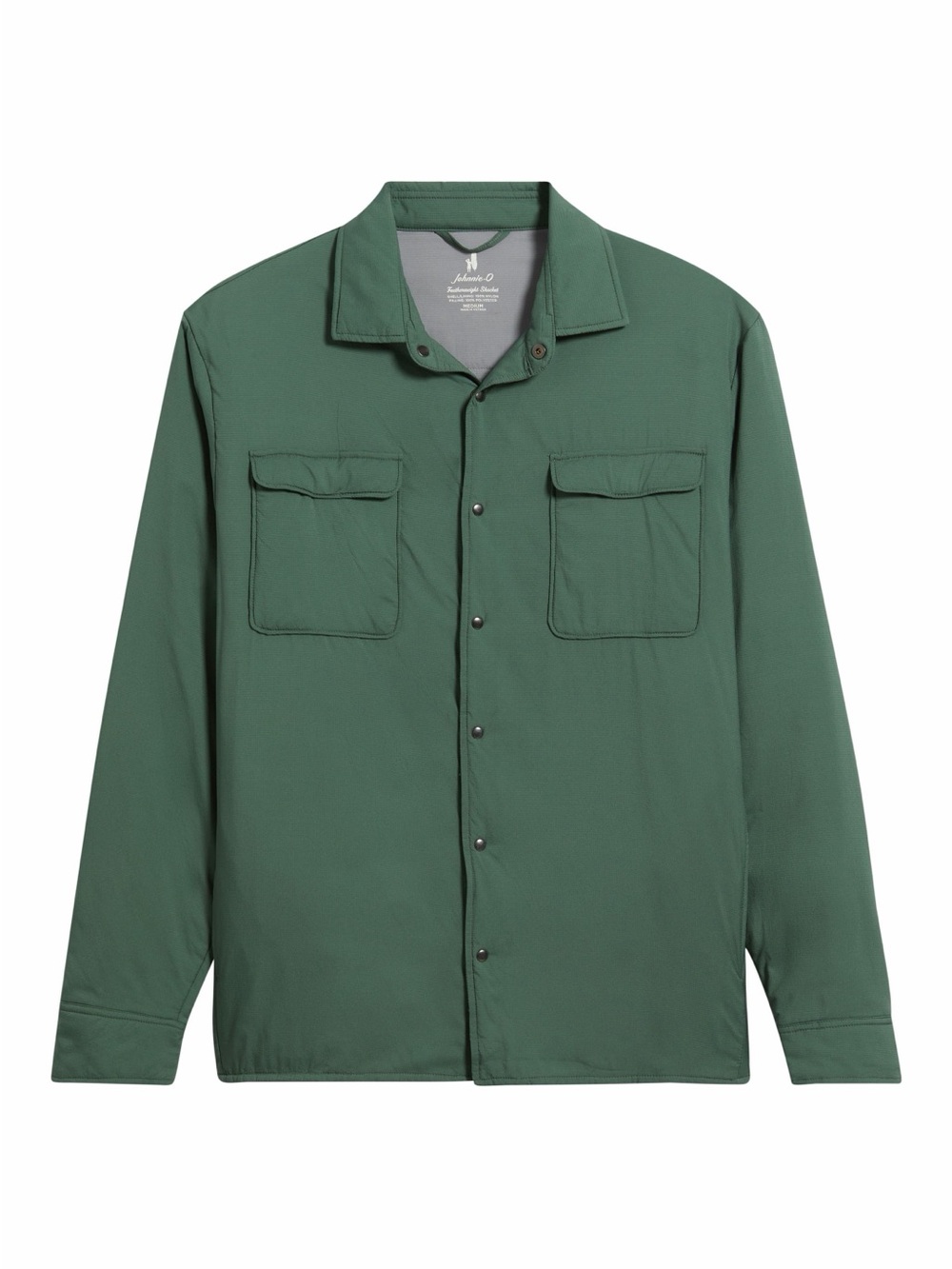 NWT Johnnie-O Denzel Featherweight Nylon Snap-Up Shirt Jacket: Kelp (Large)
